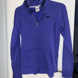 PINK Victoria’s Secret dark purple quarter zip size XS